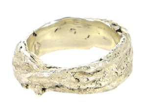 ALA046a, ali alexander, string wedding ring in white gold