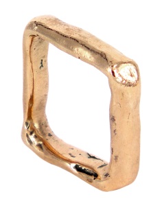ALA048, ali alexander, square wedding ring in rose gold
