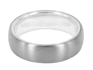 DAP030a, david parker, insert wedding band in titanium and 9ct white gold